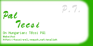 pal tecsi business card